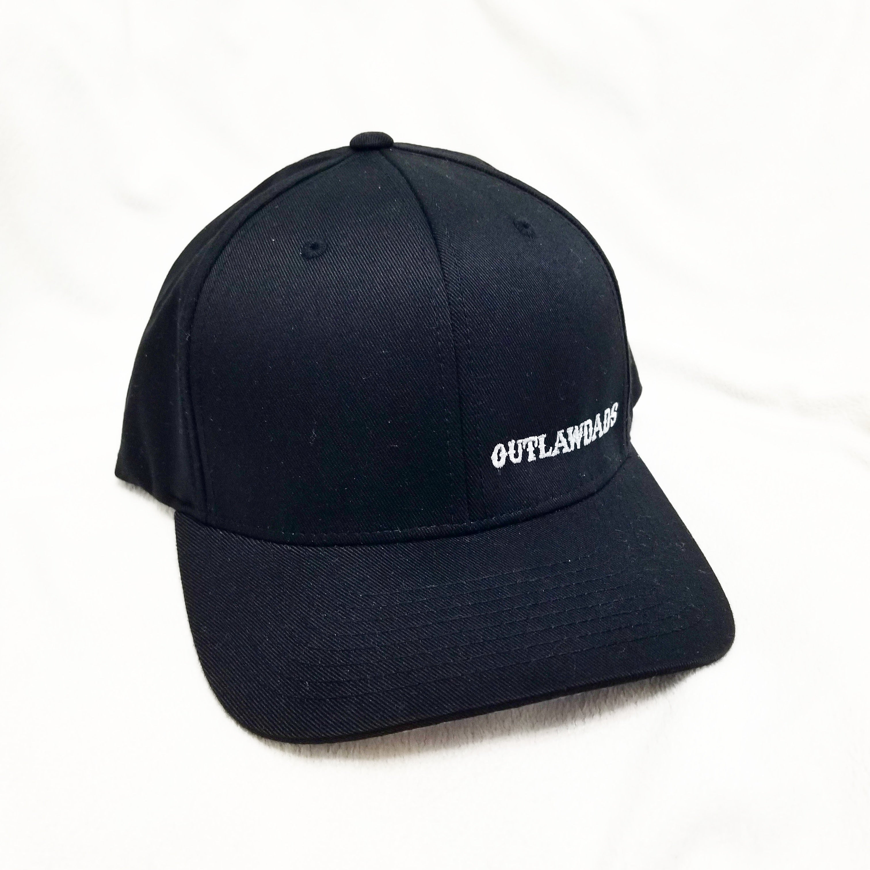 Outlawdads Front Hat Black/Silver Fitted Hat